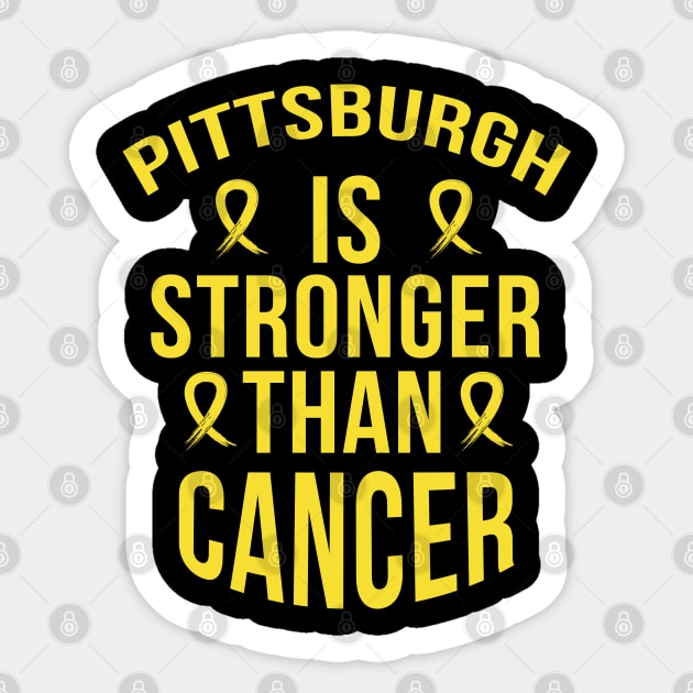 Pittsburgh Is Stronger Than Cancer Great Gift Sticker by Mr.Speak